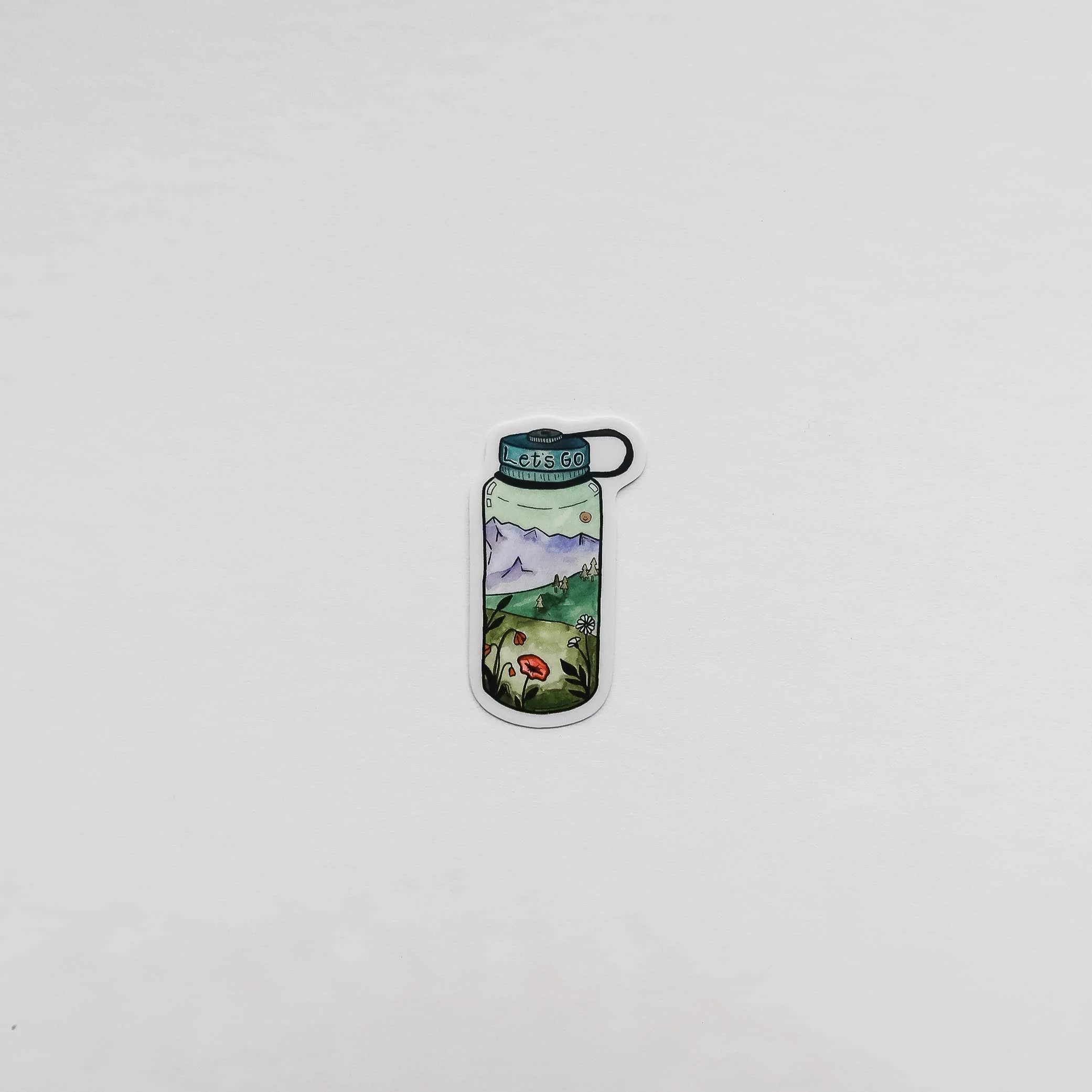 Mini Water Bottle Vinyl Sticker - Image 2