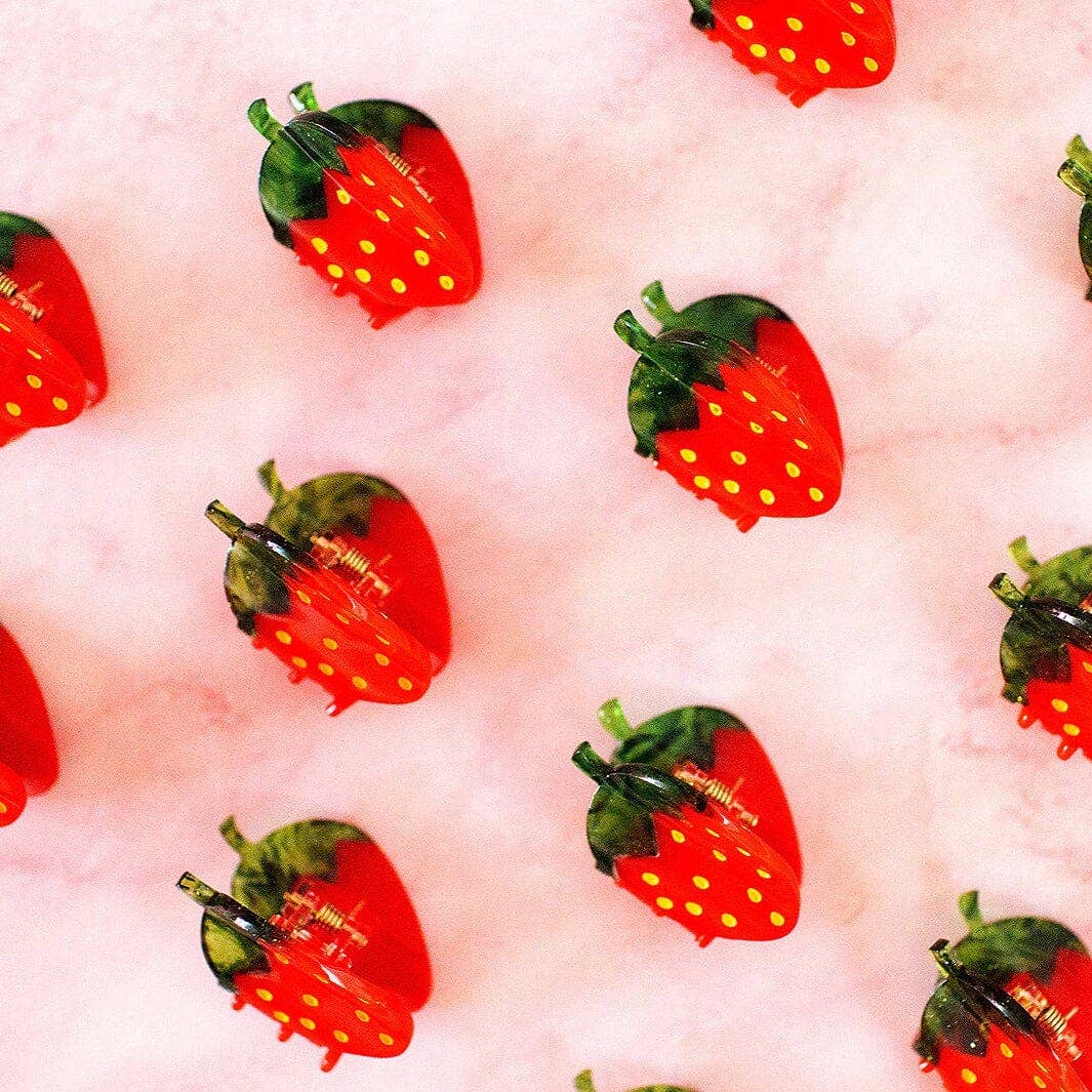 Mini Strawberry Hair Claw Clip - Image 3
