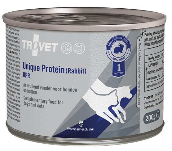 Trovet Unique Protein UPR Królik dla psa i kota puszka 200g - Image 1