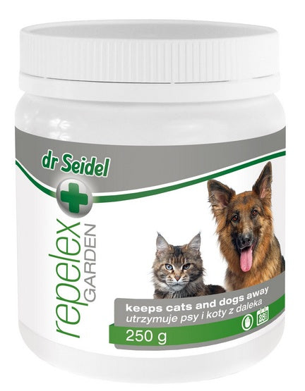 Dr Seidel Repelex Garden (Ogród) – Preparat utrzymujący psy i koty z daleka – 250g