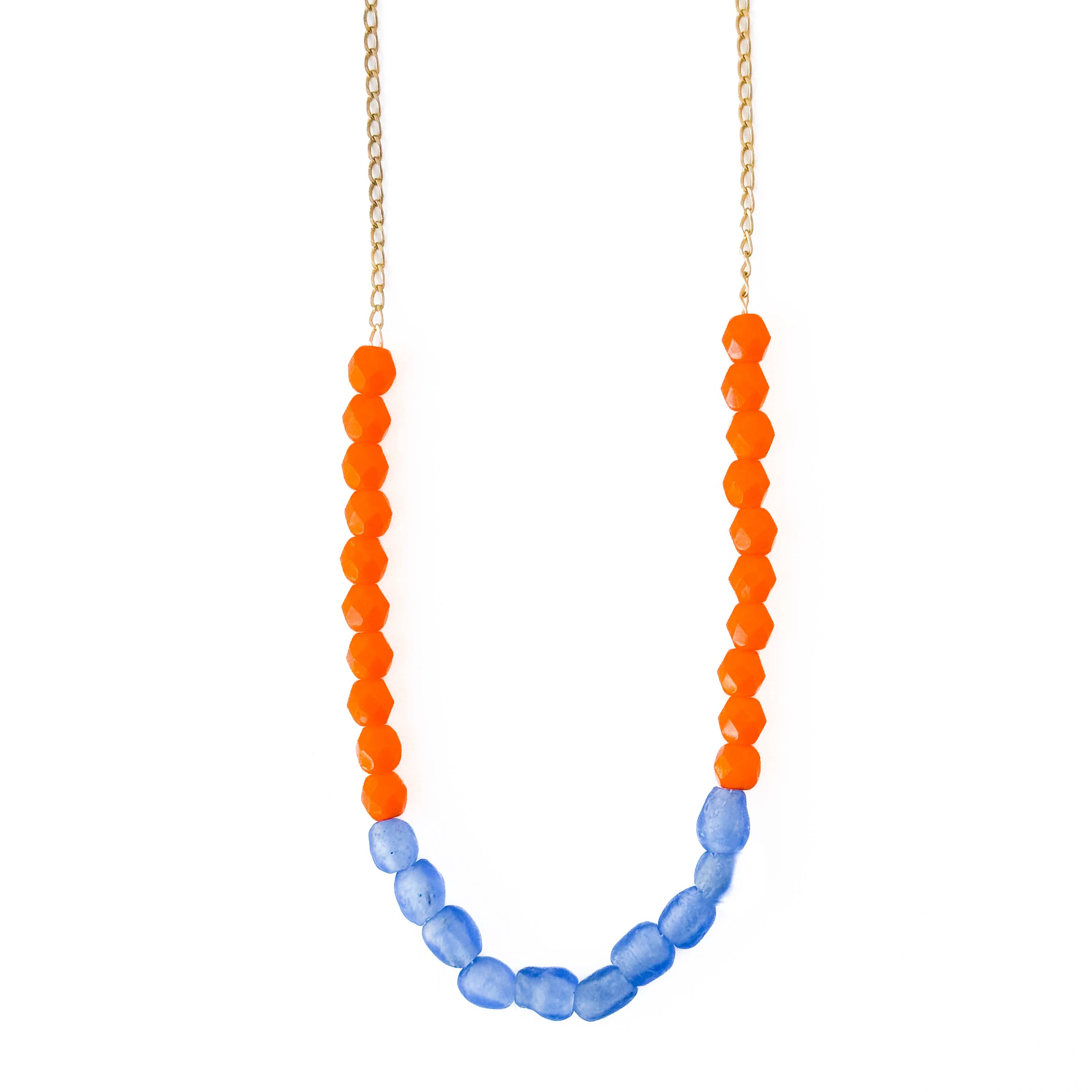 Recycled African Glass And Mixed Bead Necklace - Image 2
