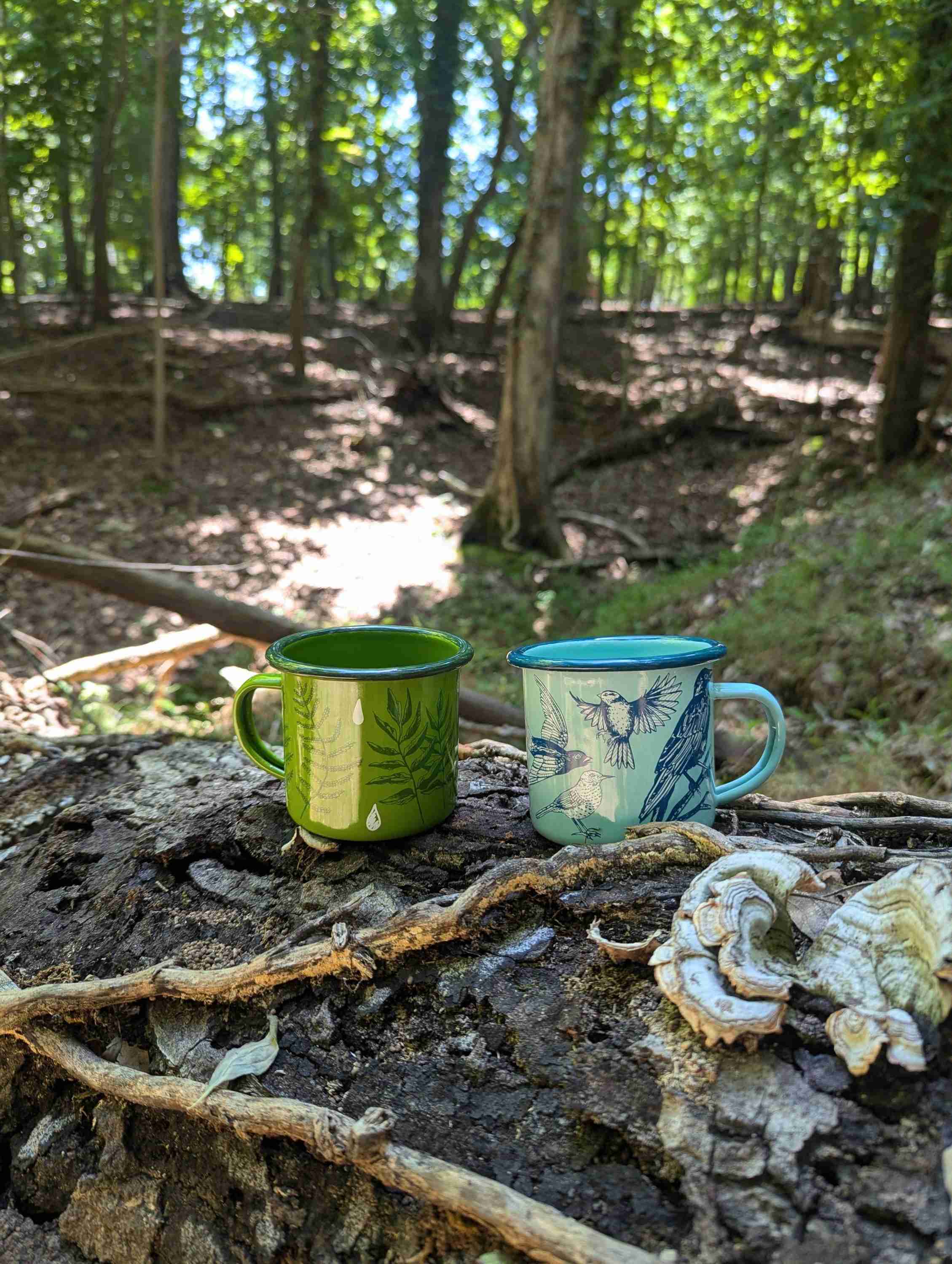 Enamel mug | blue birds - Image 2