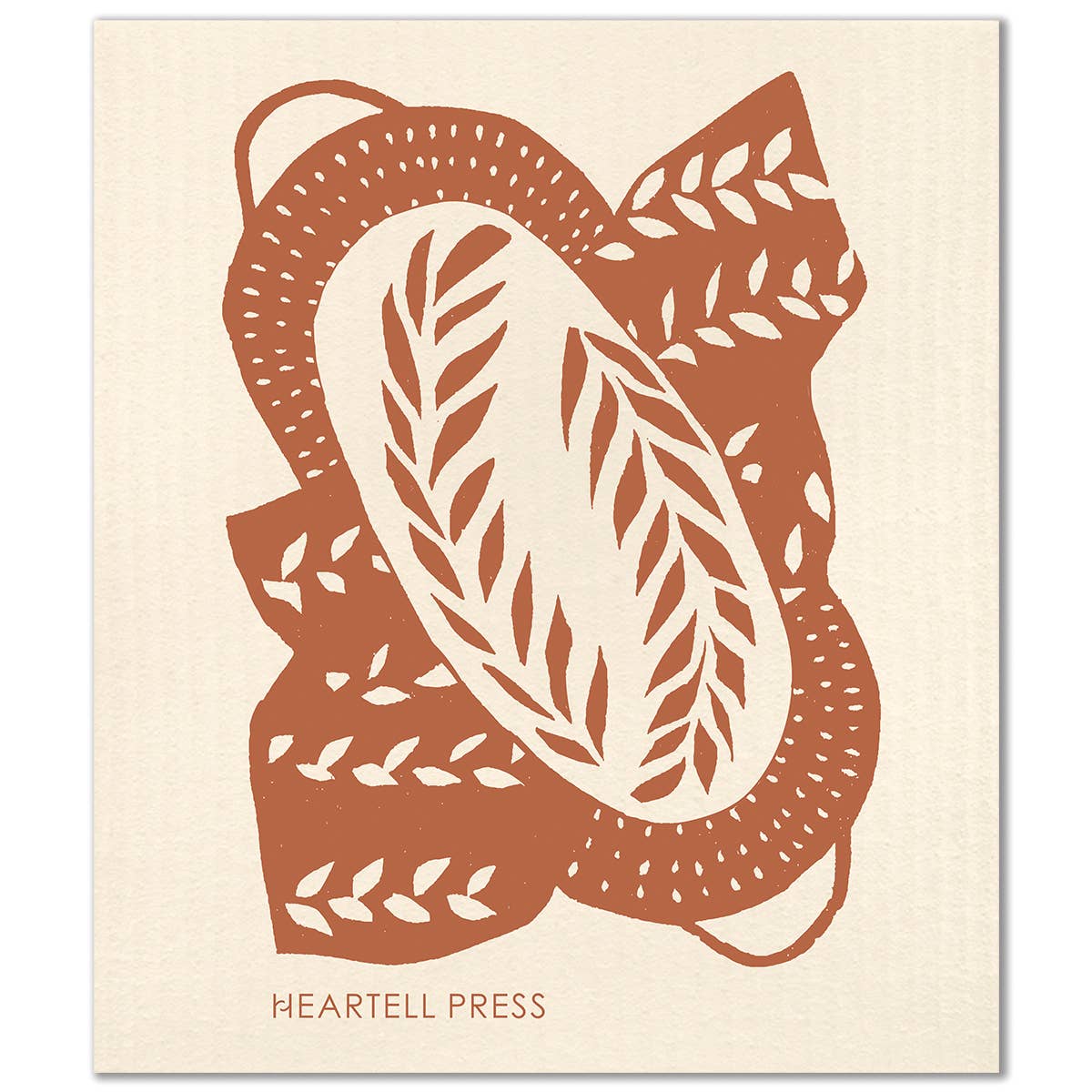 Screen Printed Natural Bread Sponge Cloth - Image 1