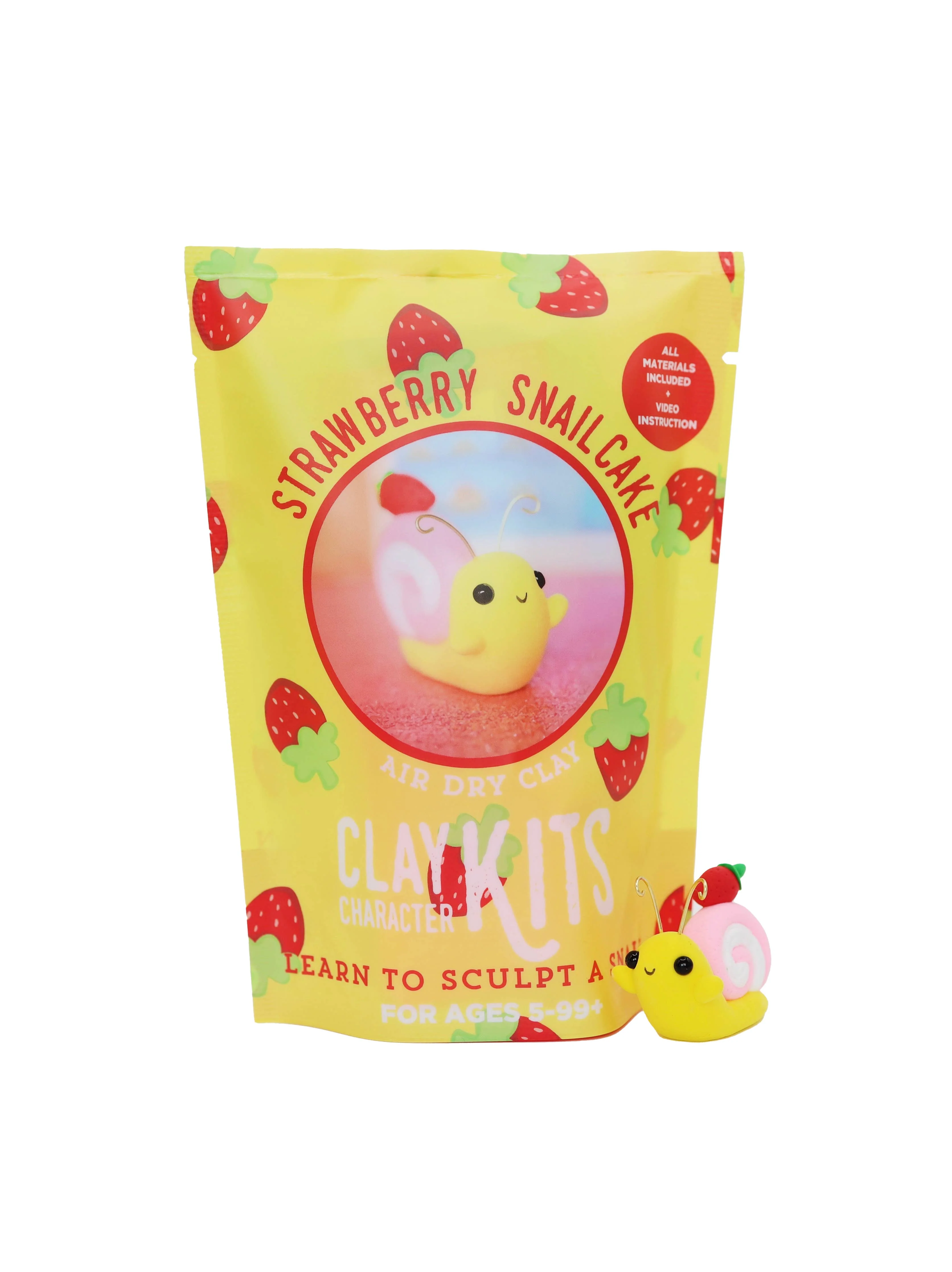 Strawberry Snailcake DIY Clay Kit | Arts & Craft Kit