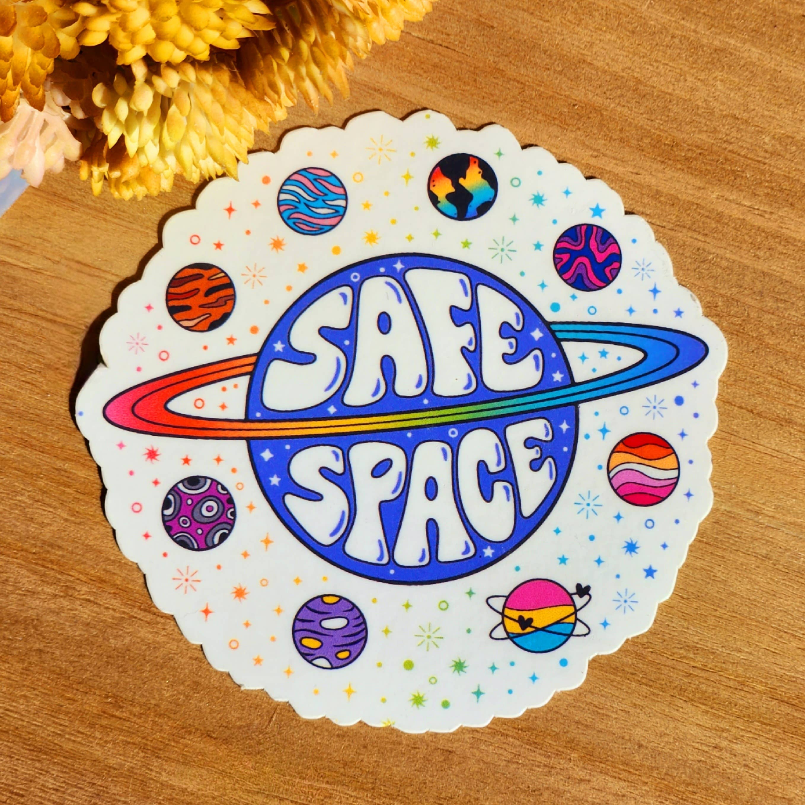 Safe space lgbtq sticker pride ally month hydroflask journal - Image 1