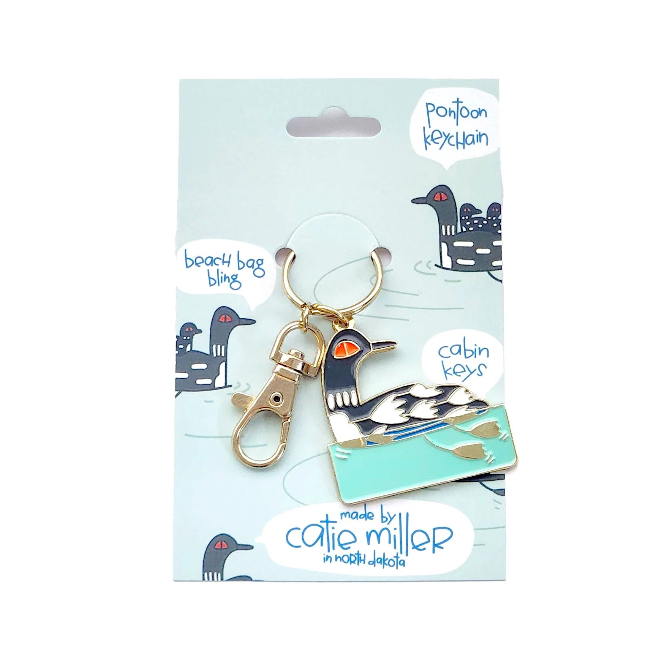 Loon Enamel Keychain - Wholesale - Image 2