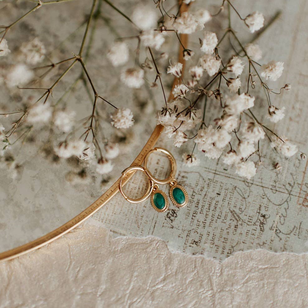 Riley Turquoise Hoops - Image 1