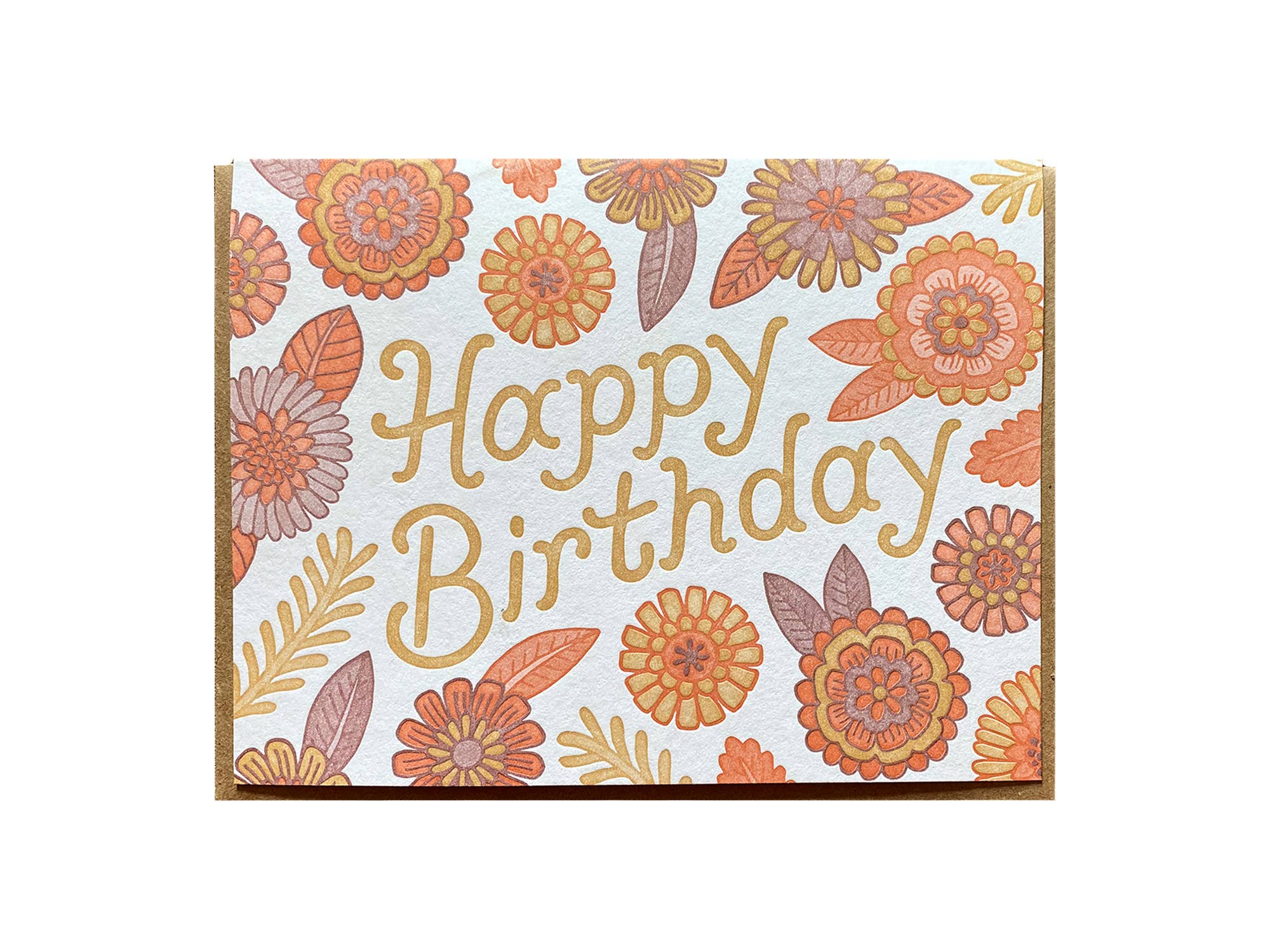 Retro Flora Birthday Card - Image 1
