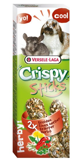 Versele-Laga Crispy Sticks Rabbit & Chinchilla Herbs – kolby dla królików i szynszyli z ziołami 110g