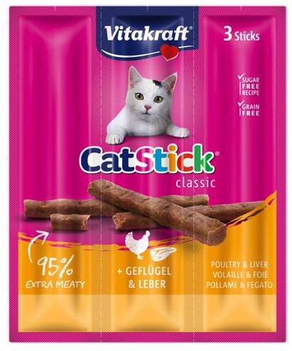 Vitakraft Cat Stick Classic Drób i Wątroba 18g [10869] - Image 1