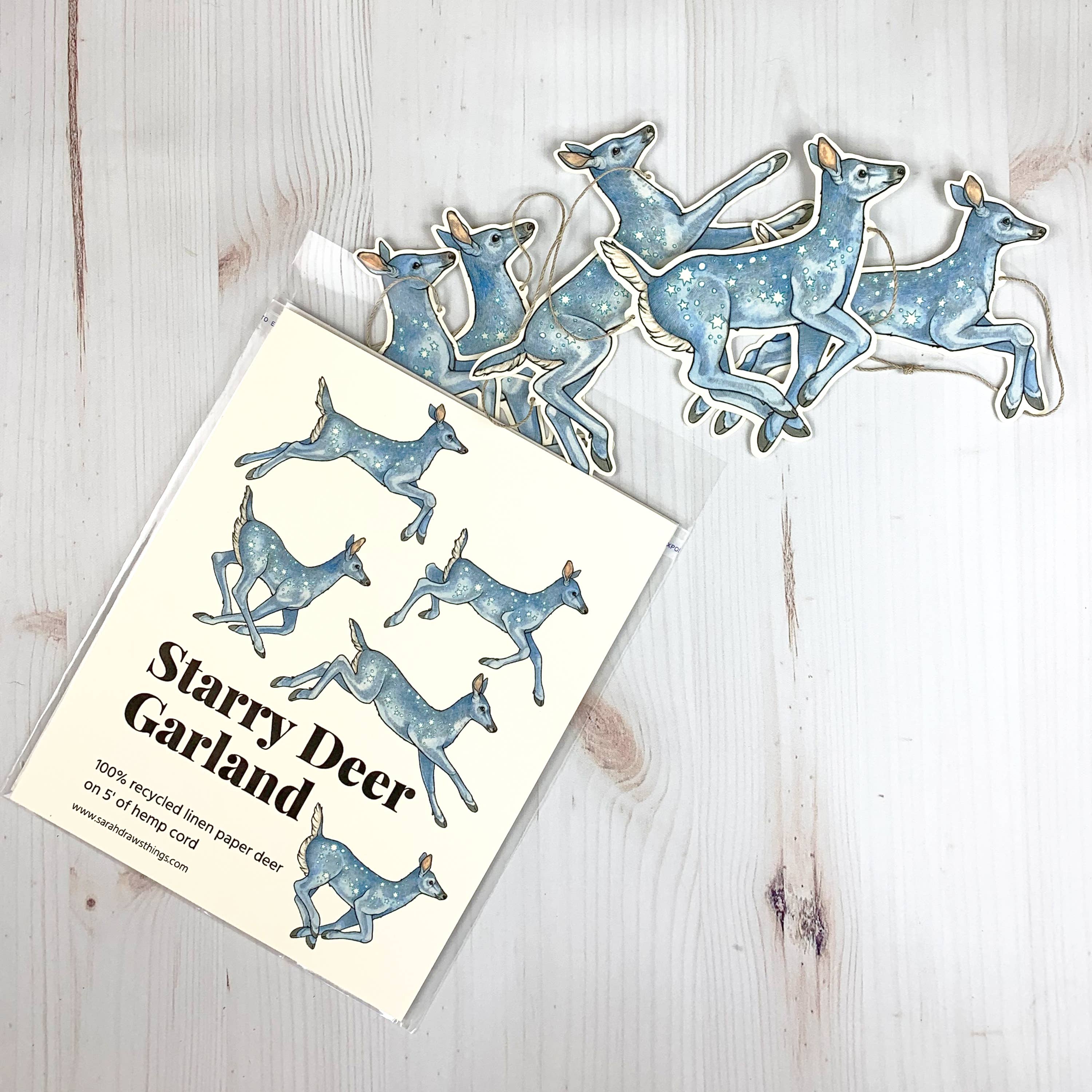 Starry Deer Illustrated Garland - Image 1