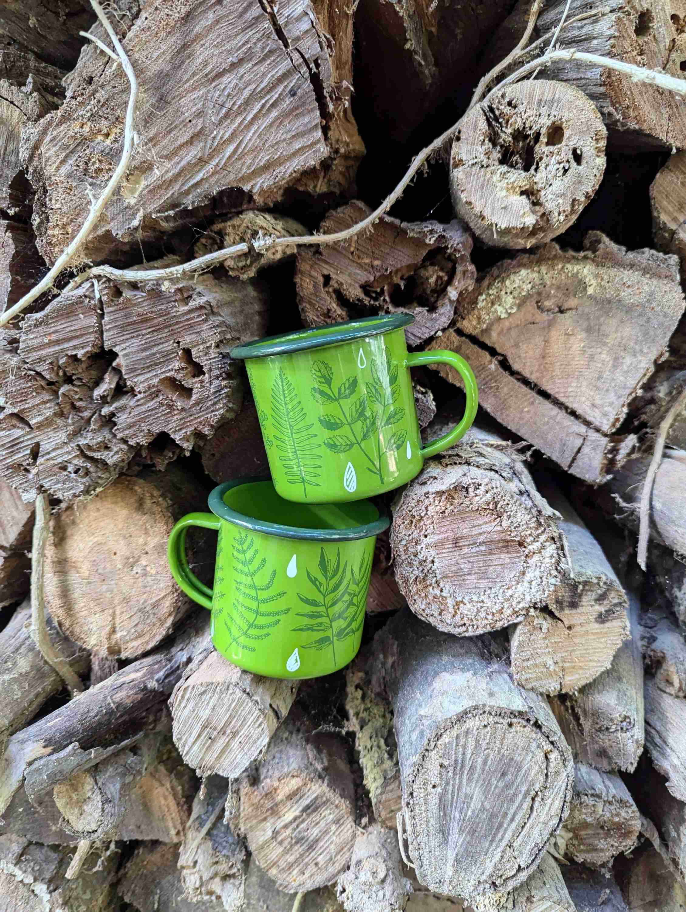 Enamel mug | ferns - Image 1