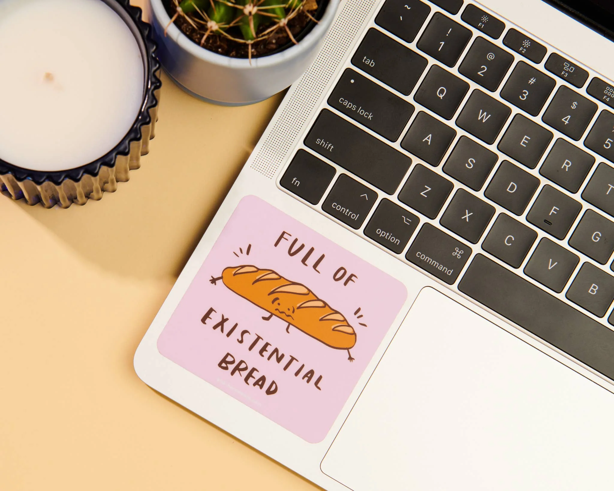 Existential Bread Vinyl Sticker - Pastry Lover Gift - Image 2