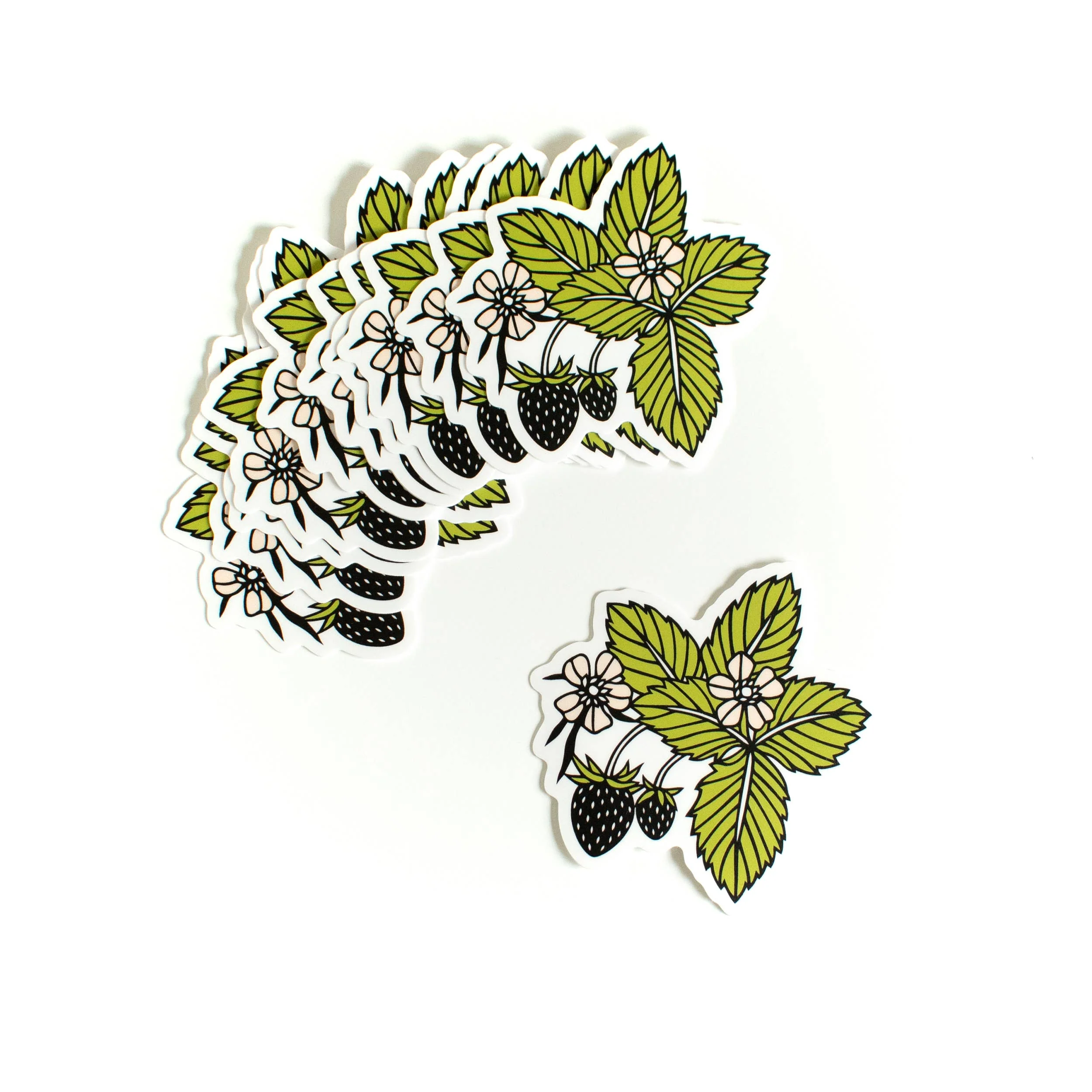 Strawberry vinyl sticker - Image 1