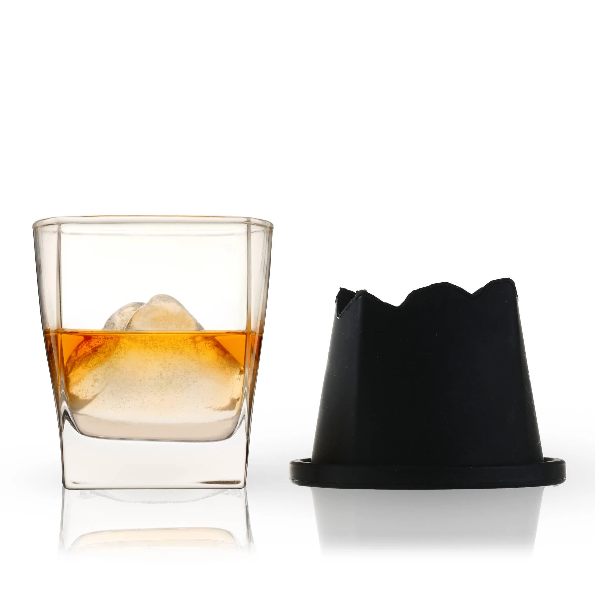 Glacier Rocks® Mountain Ice Mold and Crystal Whiskey Glass - Image 1
