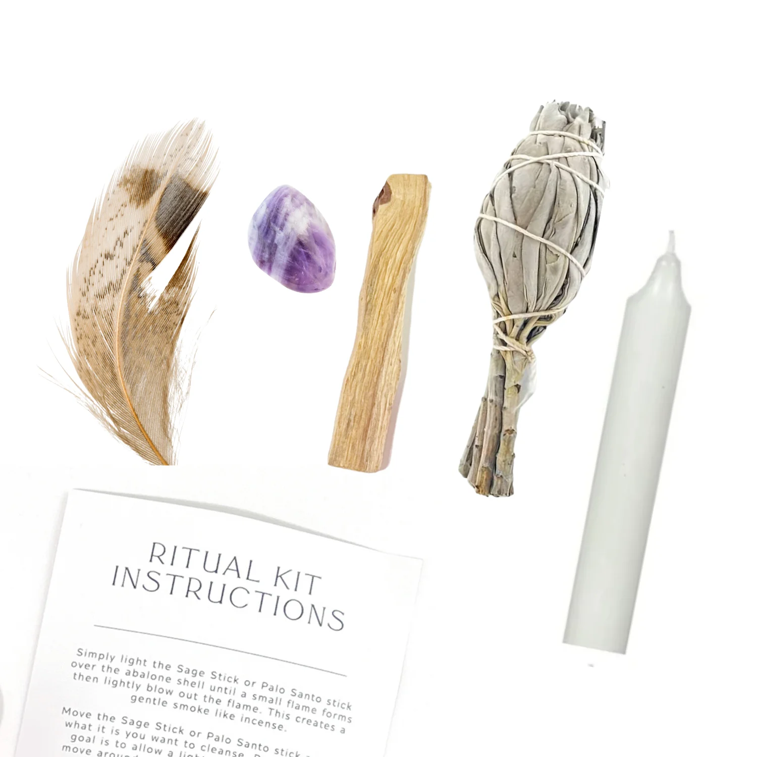 Intuition Ritual Kit with Amethyst, Palo Santo + Sage - Image 2