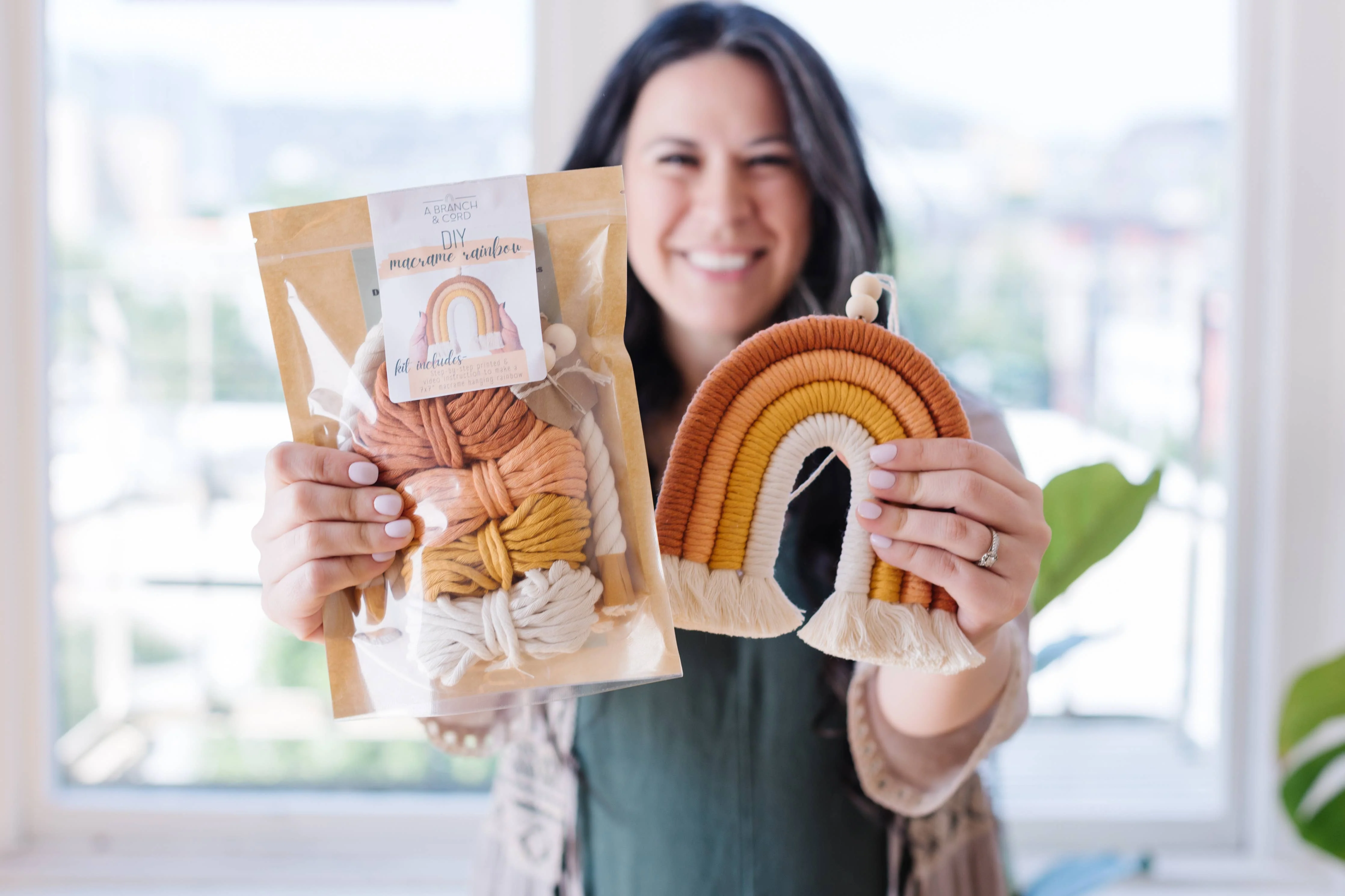 DIY Macrame Rainbow Kit: Teal - Image 2