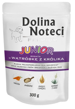 Dolina Noteci Premium Pies Junior Wątróbka z królika saszetka 300g - Image 1