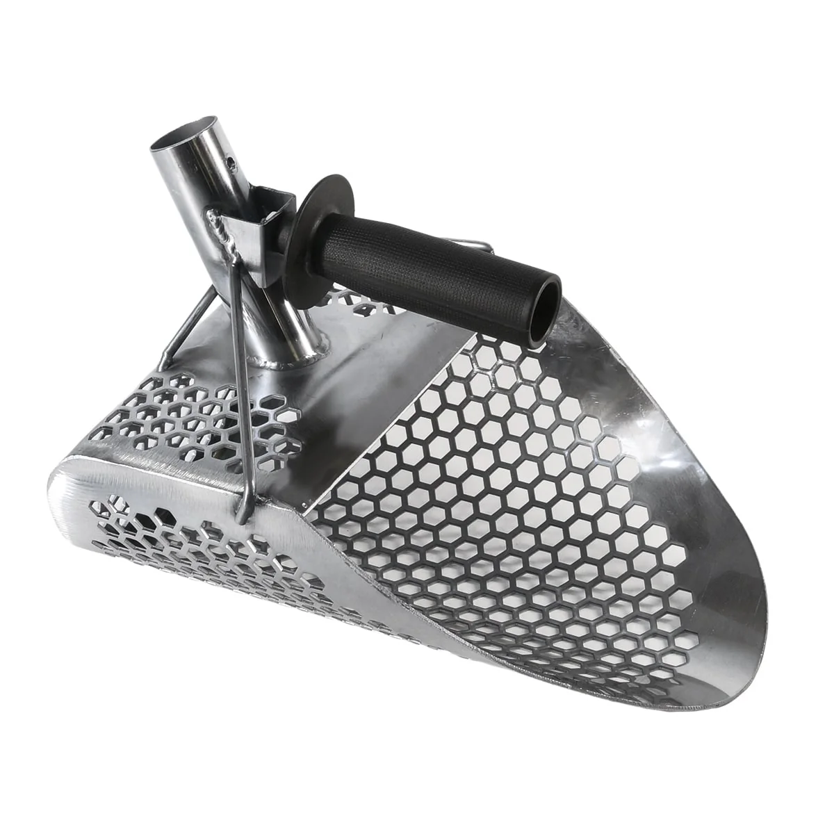 Dune Scoops Hydra 11" x 8" Stainless Metal Detector Sand Scoop with 2 mount options - Image 1