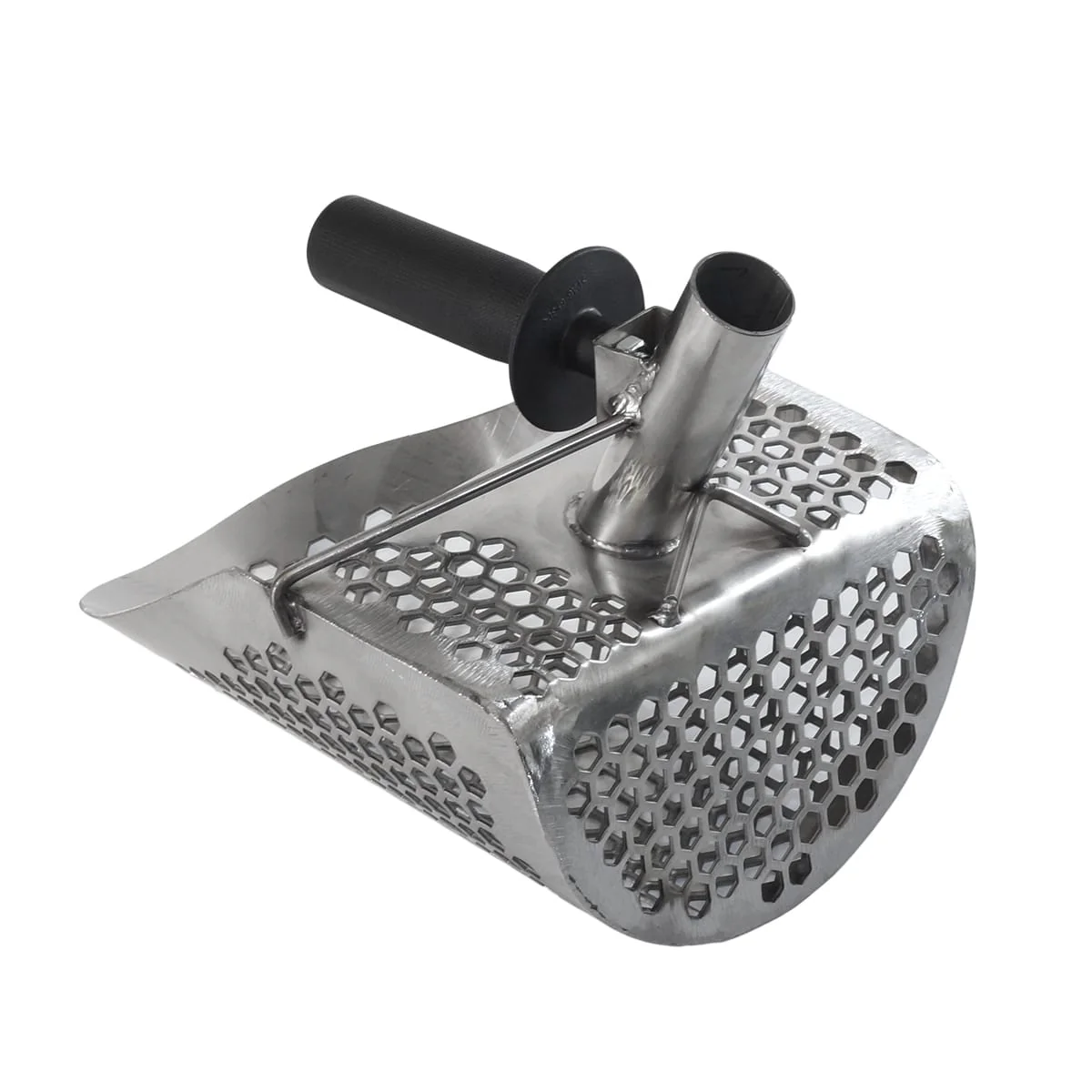 Dune Scoops Hydra 11" x 8" Stainless Metal Detector Sand Scoop with 2 mount options - Image 3