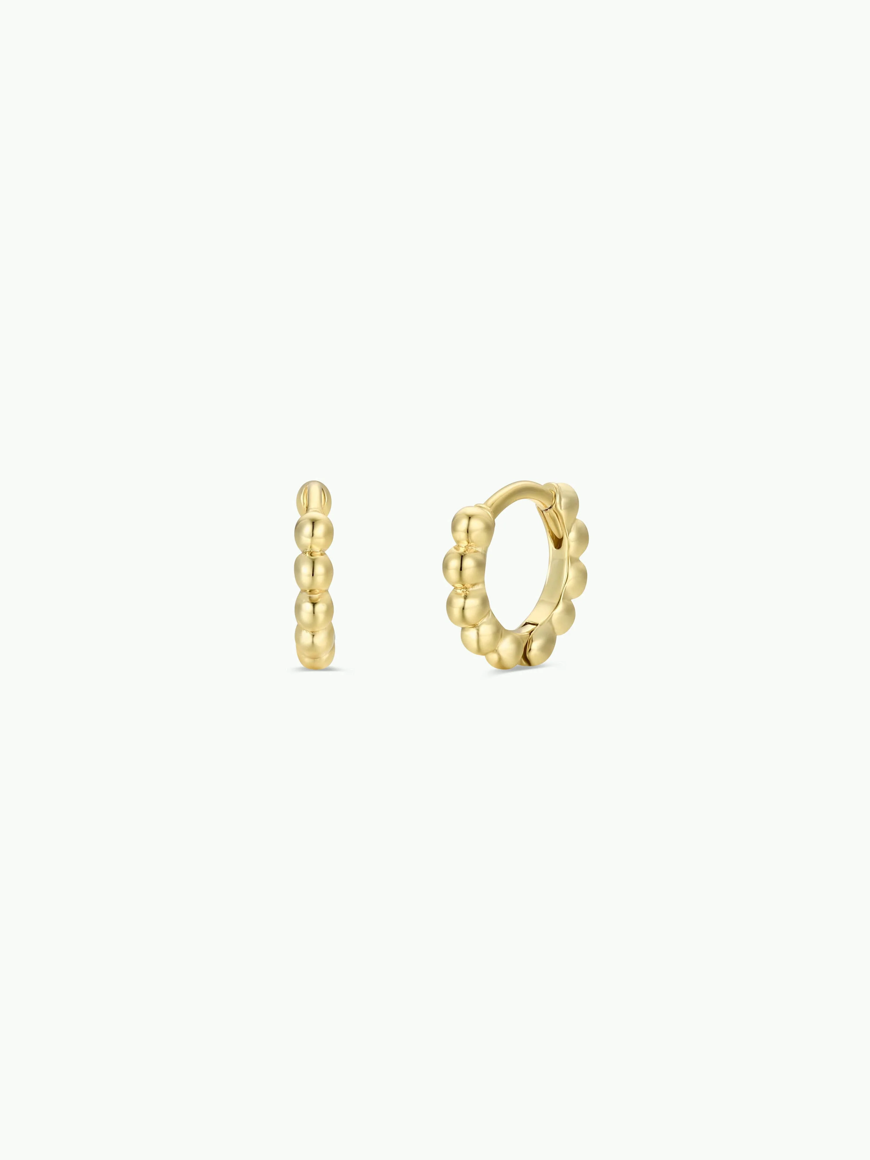 Ball Hoop – Tiny – Gold Earrings