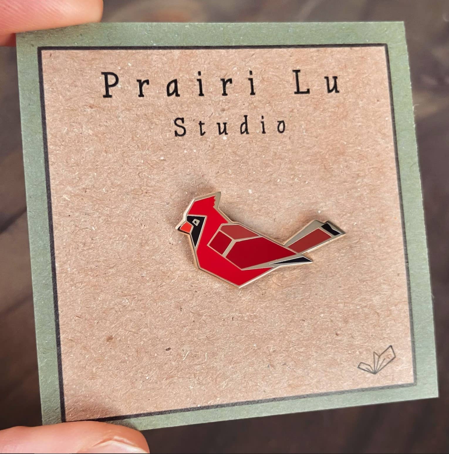 Male Cardinal Enamel Pin - Image 3