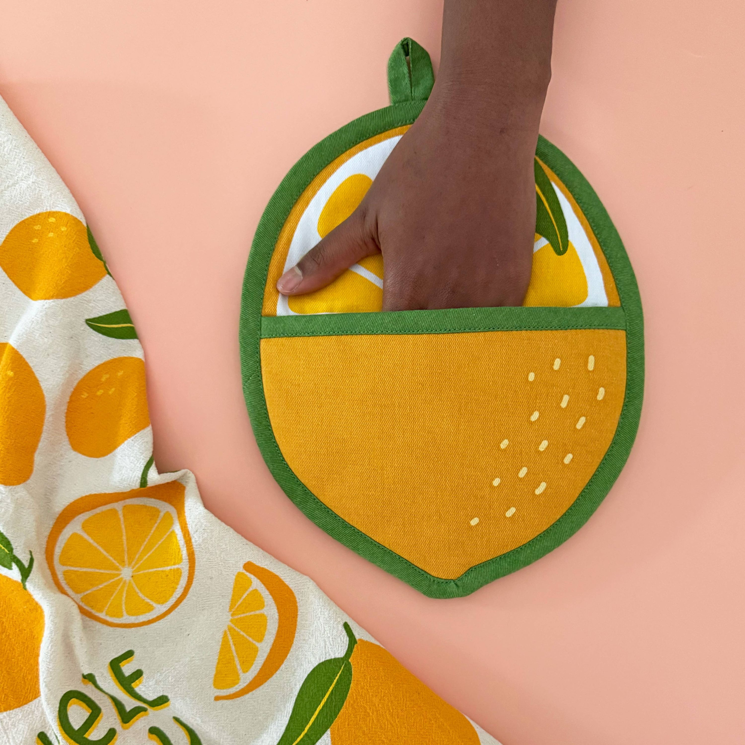 Lemon Pot Holder w/ Pocket - Image 3