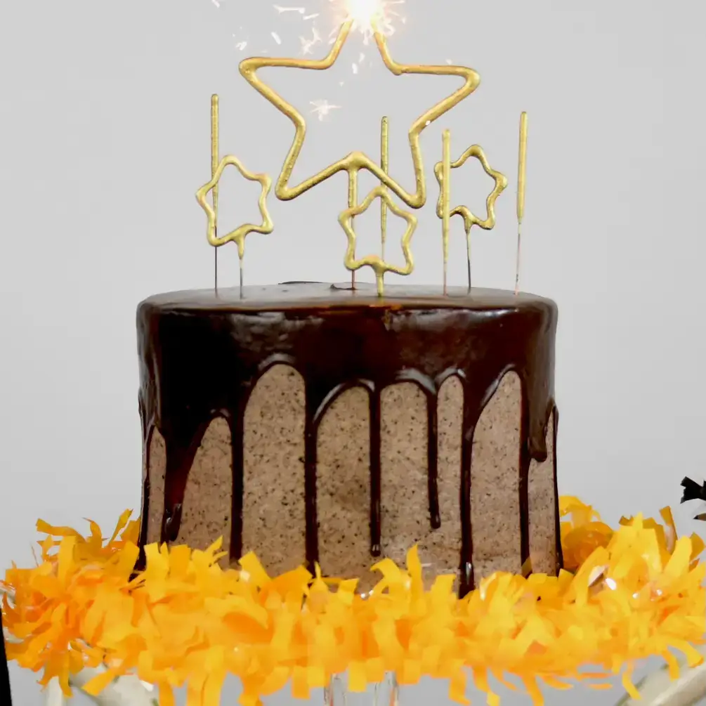 4" Mini Gold Star Sparkler Greeting Card - Celebrate - Asst - Image 3