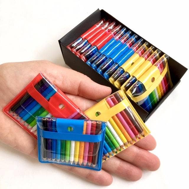 12 Asst Mini Pencils in Pouch