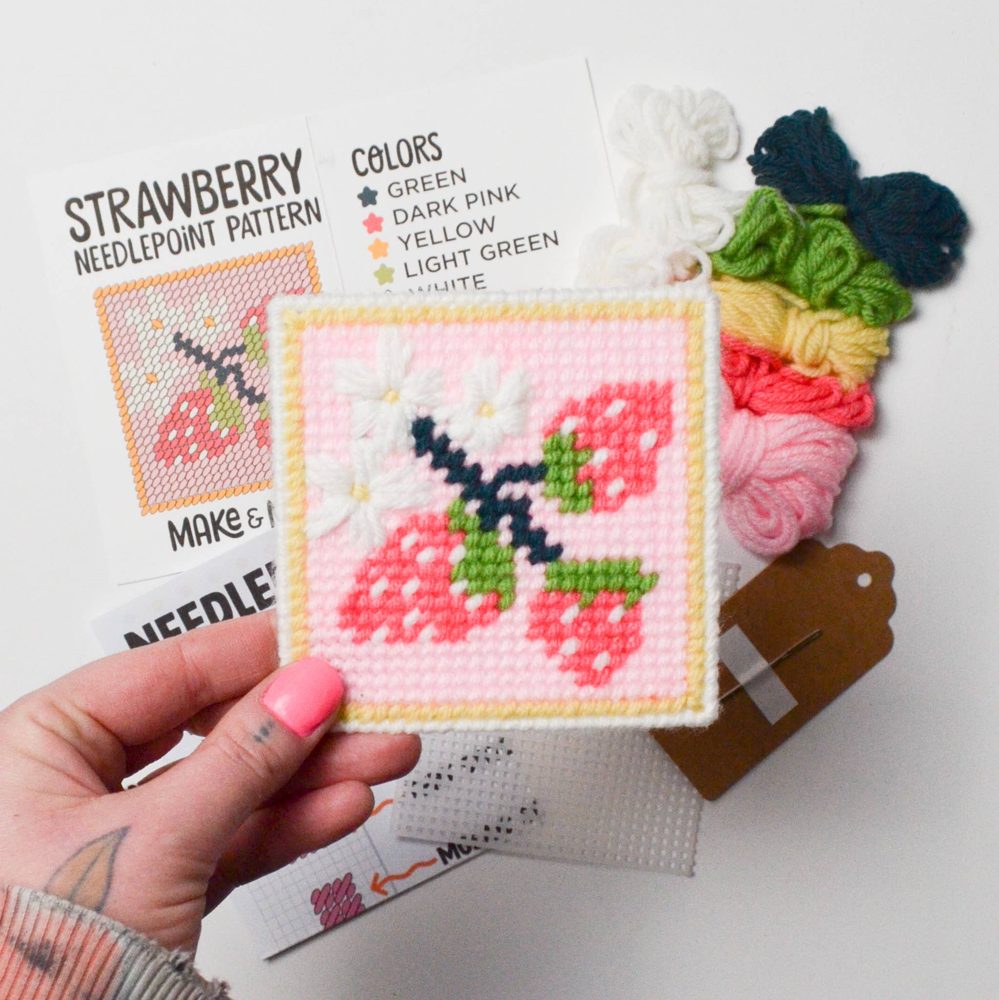Strawberry Patch Needlepoint Kit - Image 1