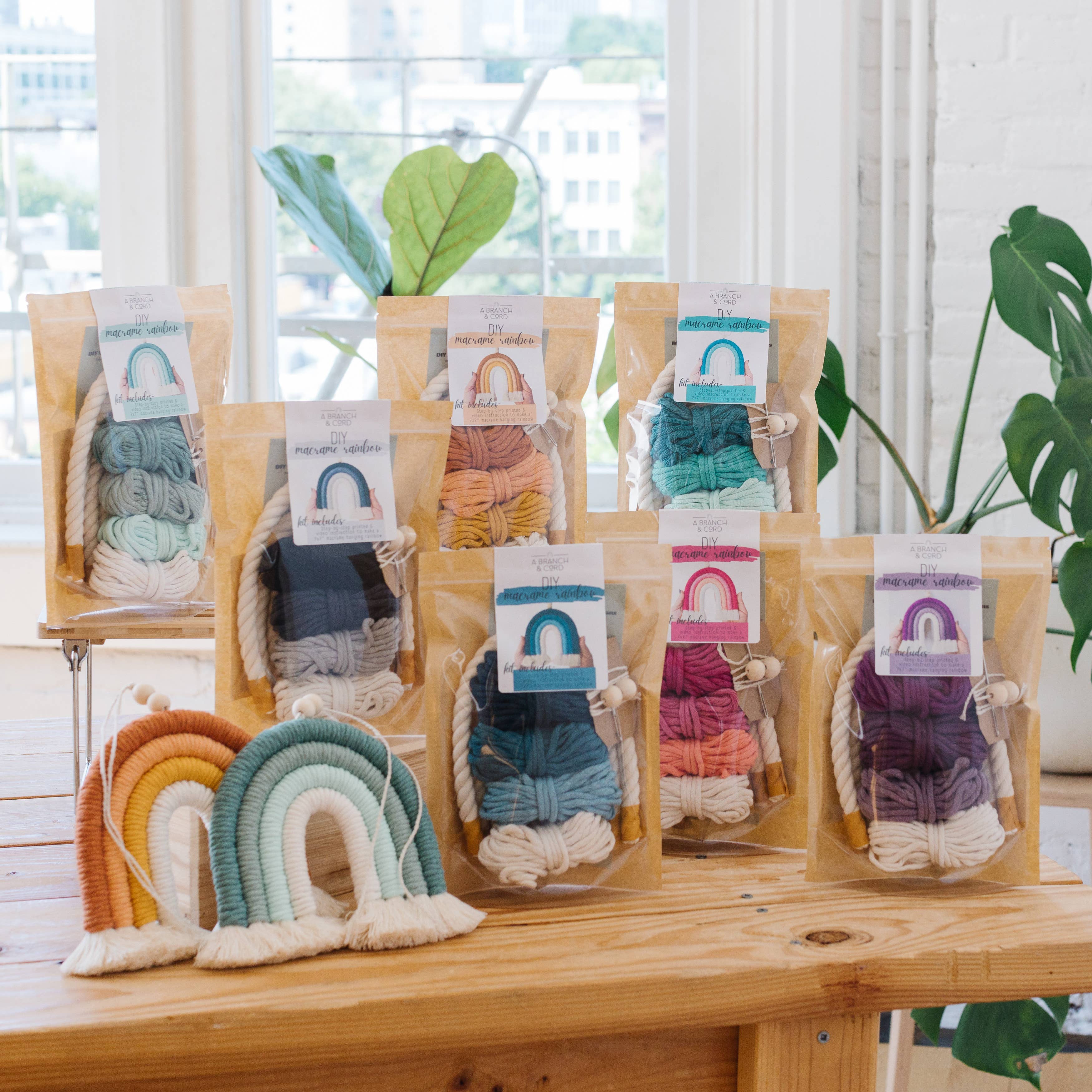 DIY Macrame Rainbow Kit: Teal - Image 3