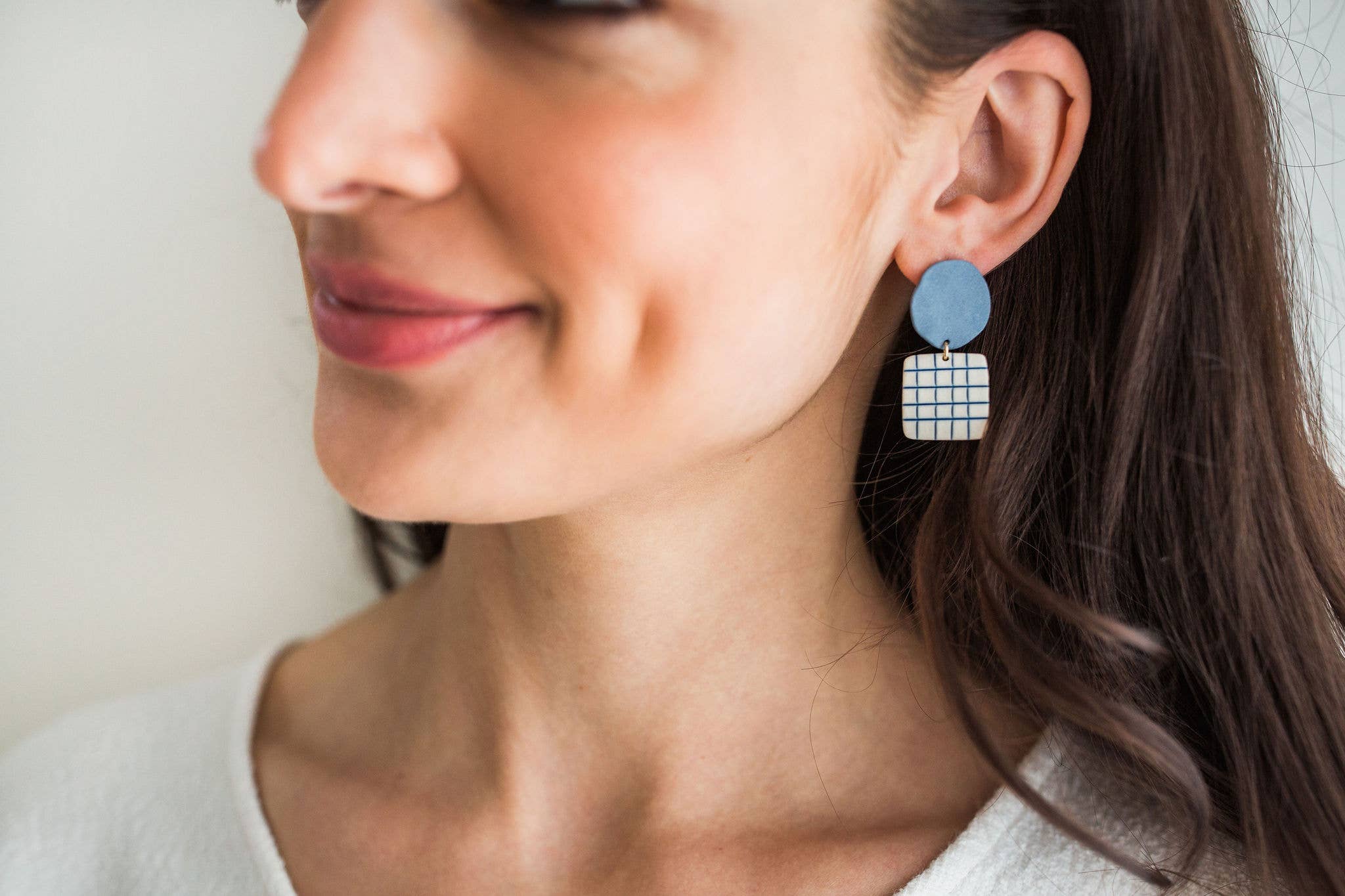Lattice Earrings - In Thistle - Image 3