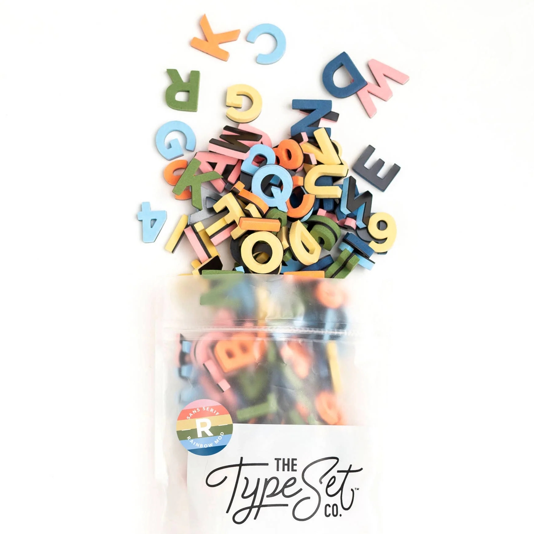 1" 200pc Rainbow Mod Magnetic Letters - Image 1