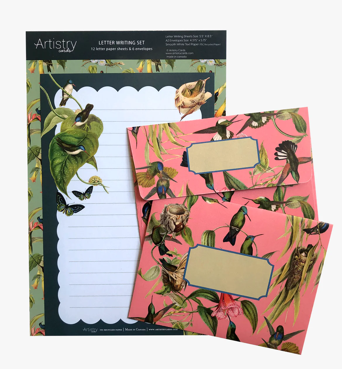Vintage Hummingbird Letter Writing Set - Image 2