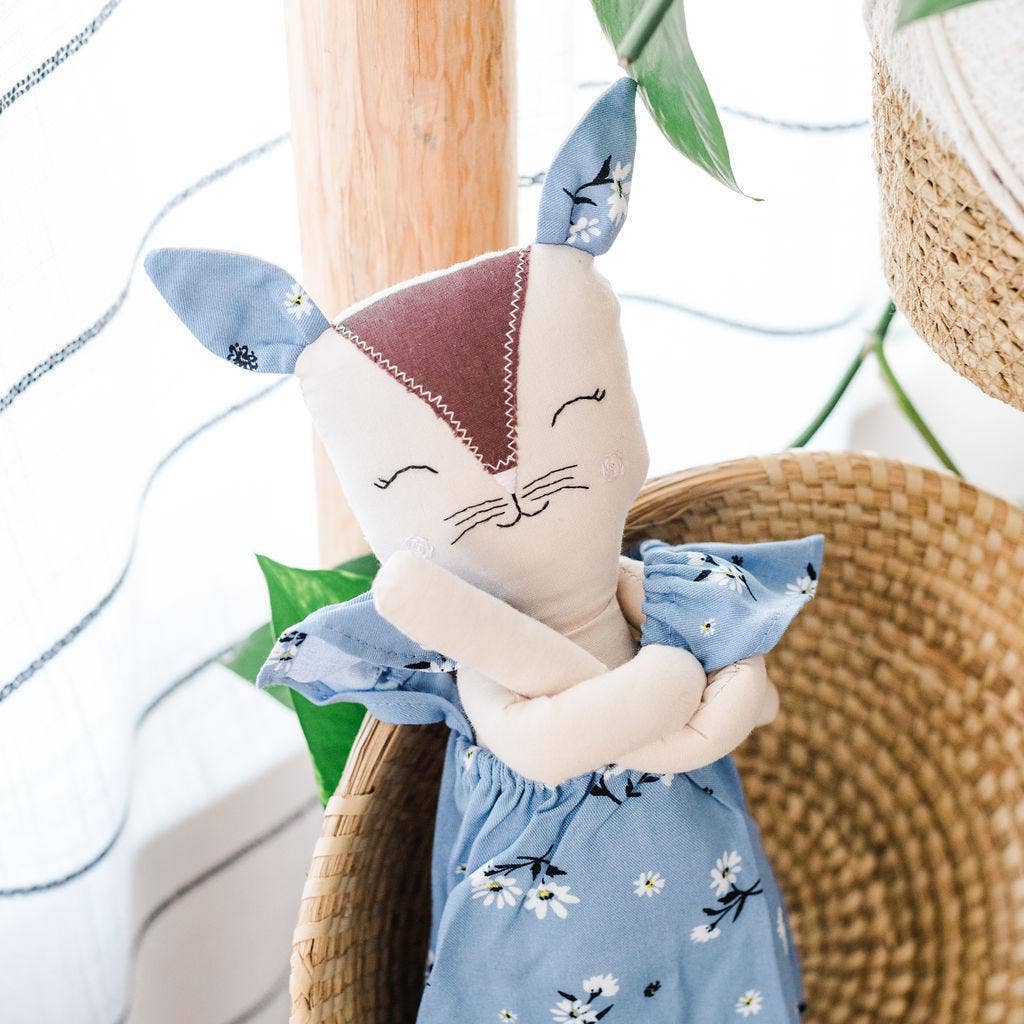 Cora the Cat: Blue daisies - Image 1
