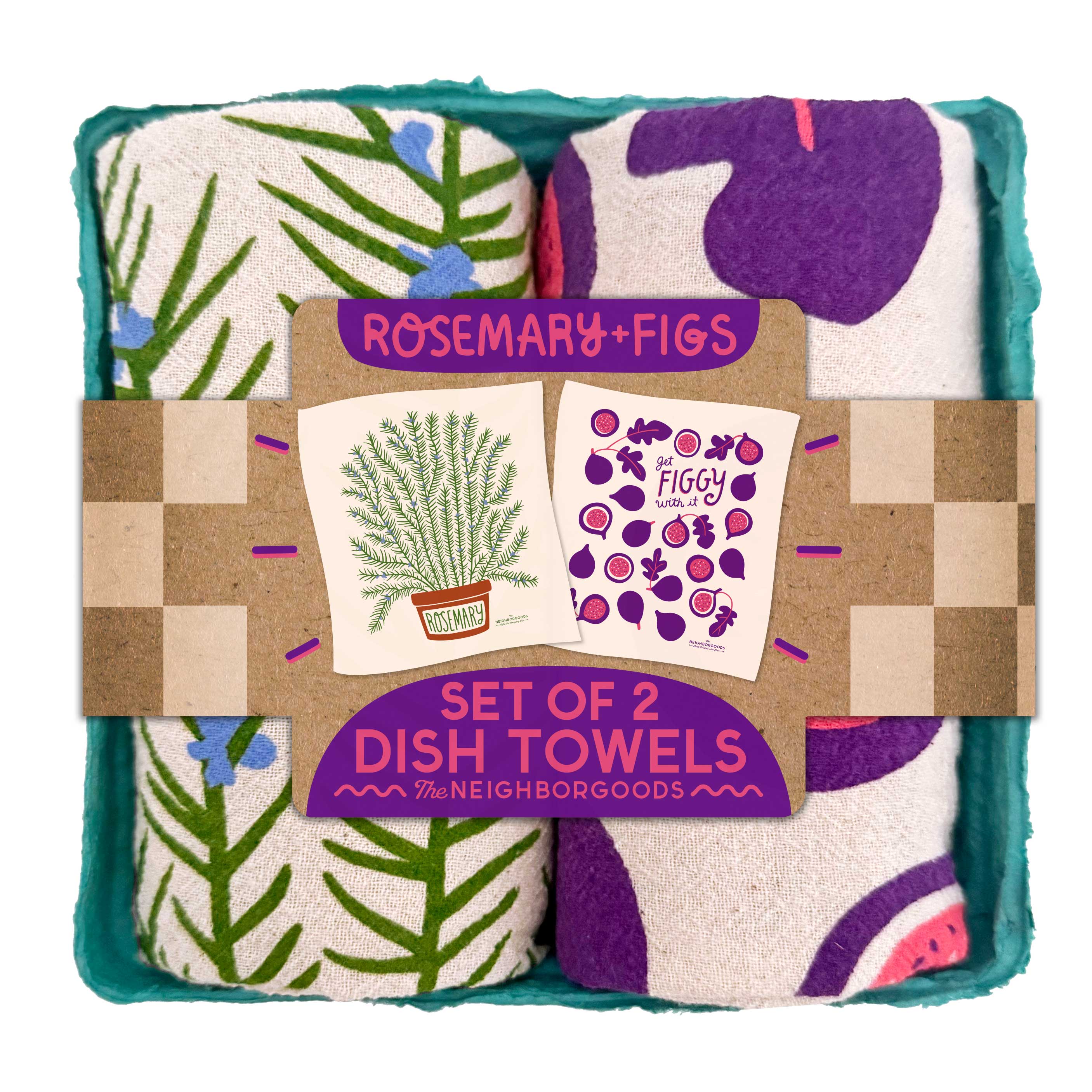 ROSEMARY & FIG (Rosemary, Fig) – Tea Towel Set of 2