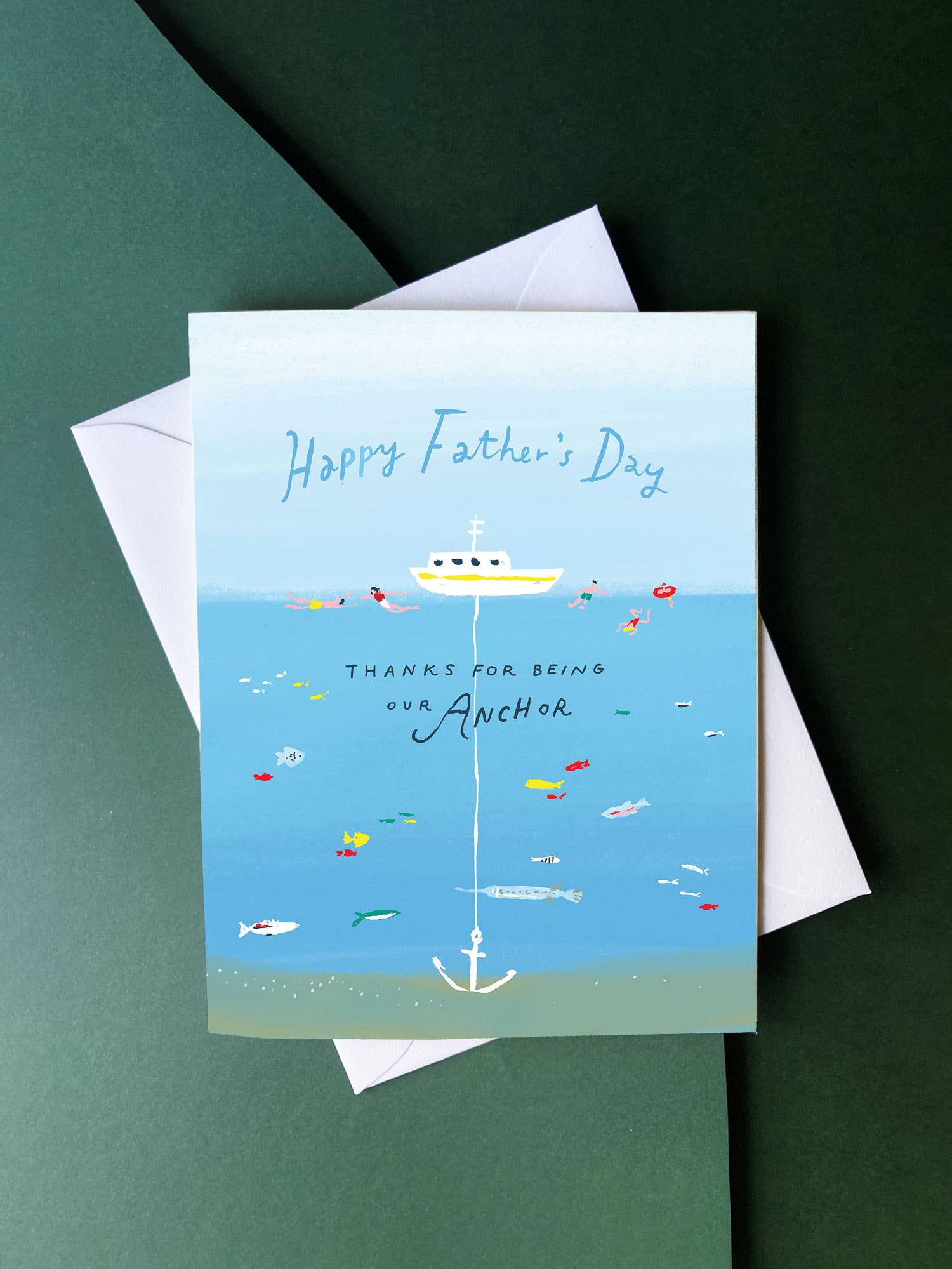 Anchor Dad – Father’s Day Card | Nautical Father’s Day Card - Image 2