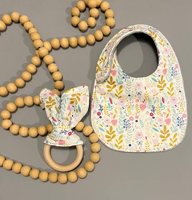 Wildflower on White Bib - Image 1