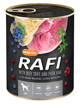 Rafi Pies Żołądki wołowe i szynka puszka 800g - Image 1