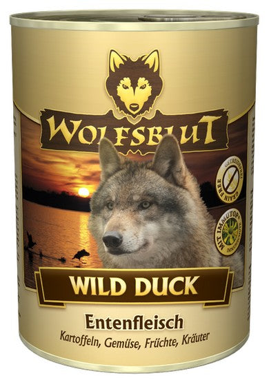 Wolfsblut Dog Wild Duck – kaczka i ziemniaki puszka 395g