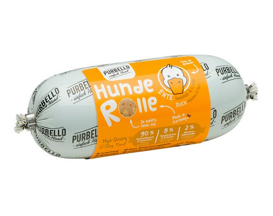 Purbello Dog kiełbaska treningowa monobiałkowa kaczka 200g – jędrna i łatwa do krojenia