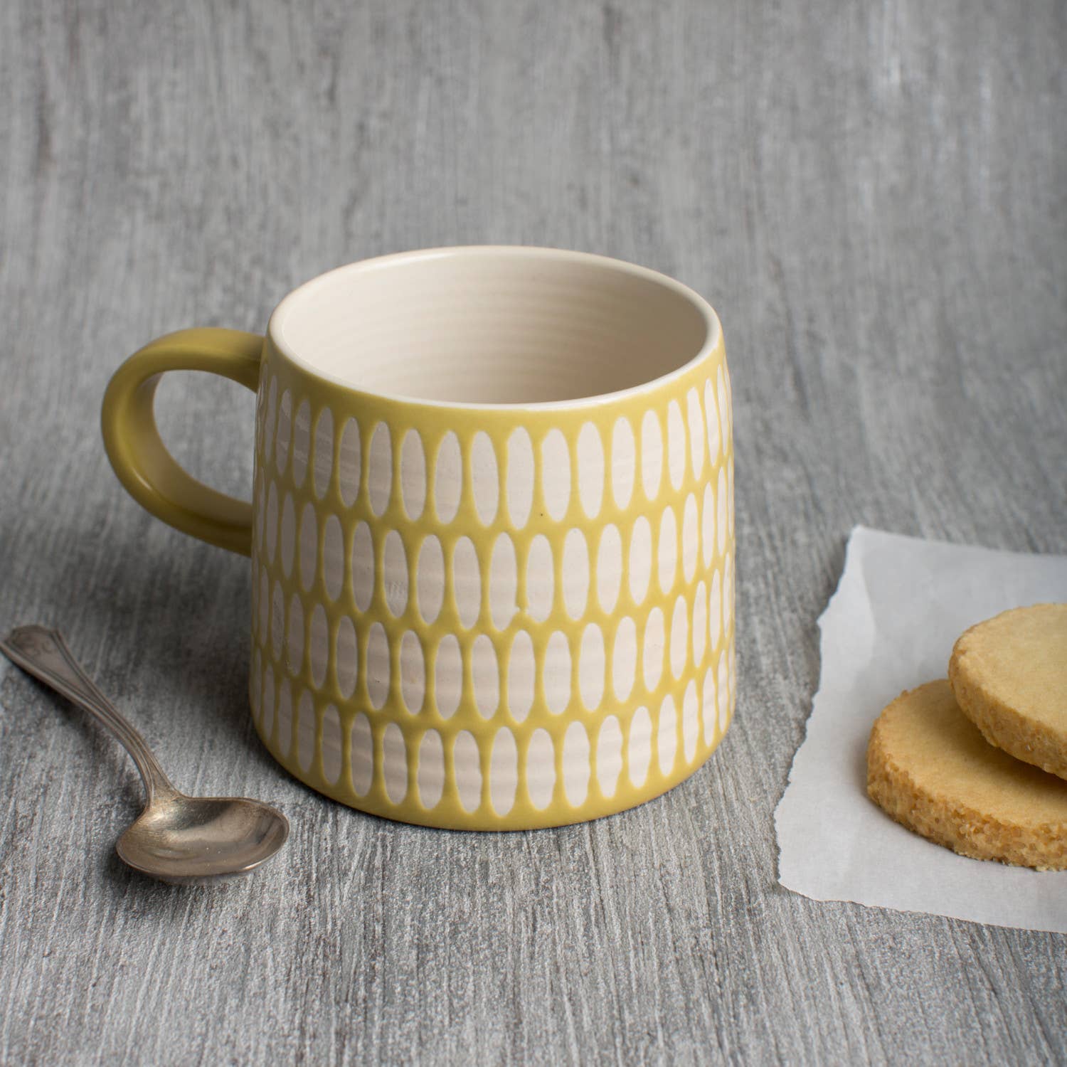 Danica Studio Ochre Imprint Stoneware Mugs 12 oz - Image 3