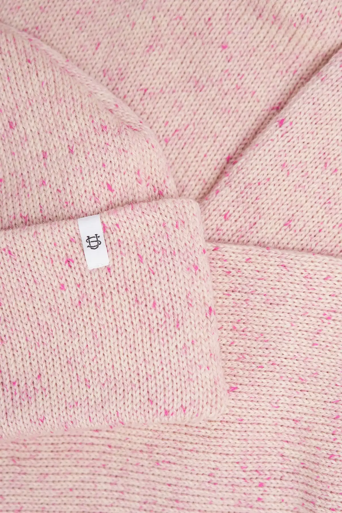 Cherry Blossom Tweed Ragg Wool Beanie - Image 3