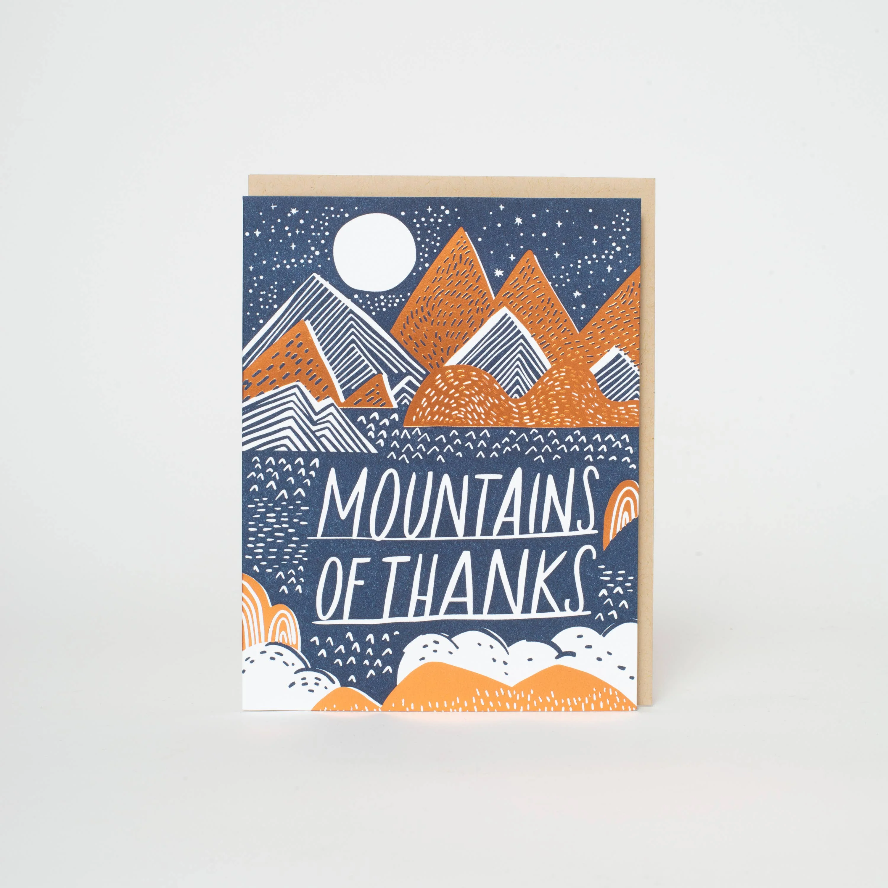 Mountains Of Thanks Letterpress Greeting Card by Hello!Lucky - Image 2