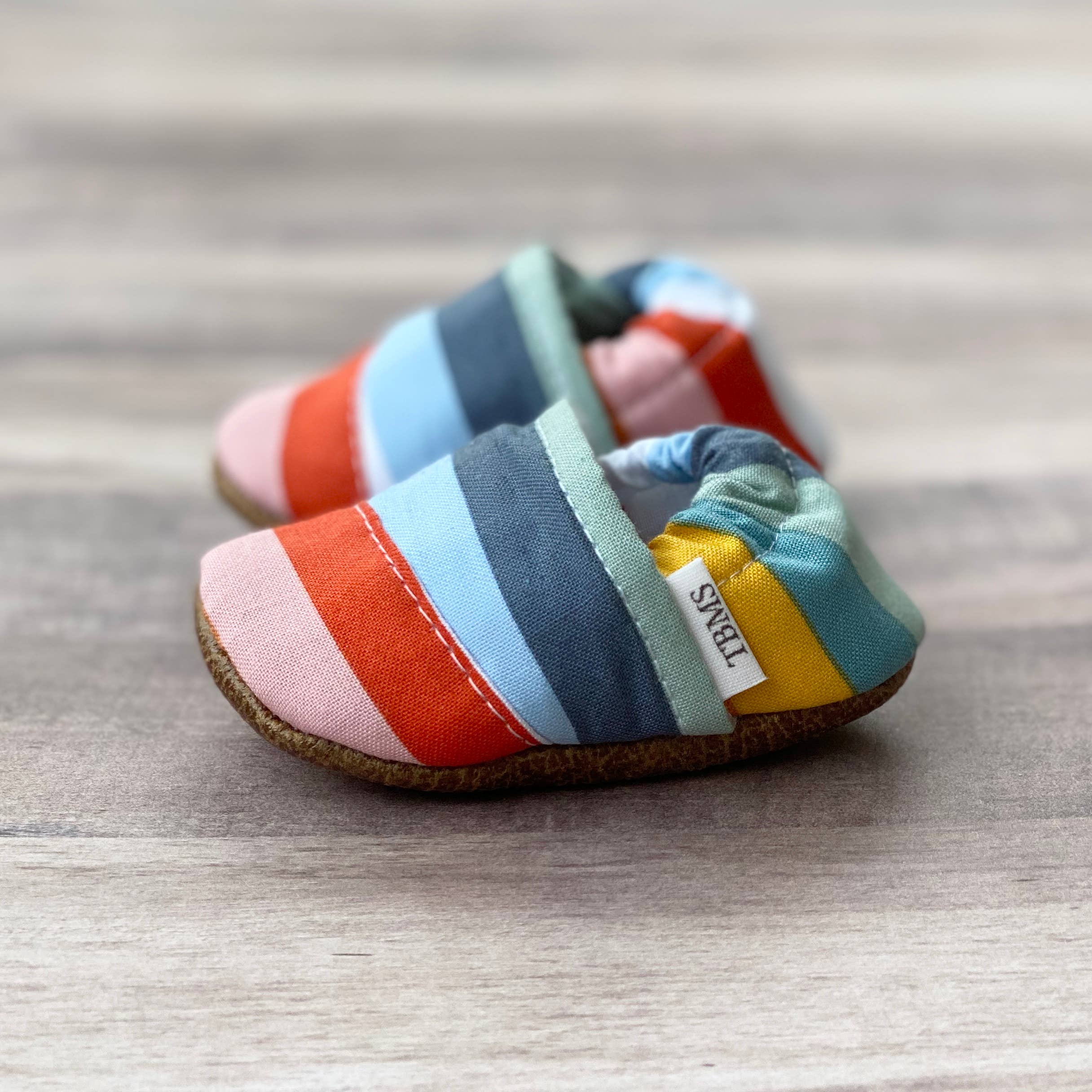 Rainbow Striped Angled Moccasins - Image 2