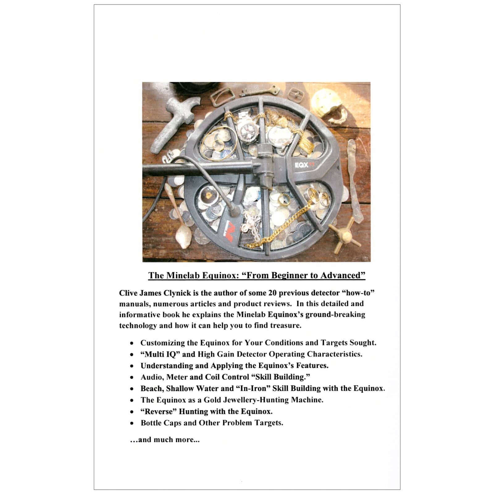 The Minelab Equinox Series "From Beginner To Advanced" By Clive James Clynick - Image 2