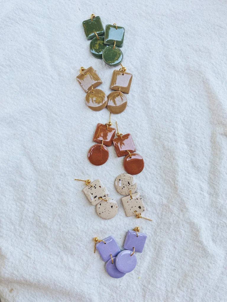 Circle Square Earrings - Image 2