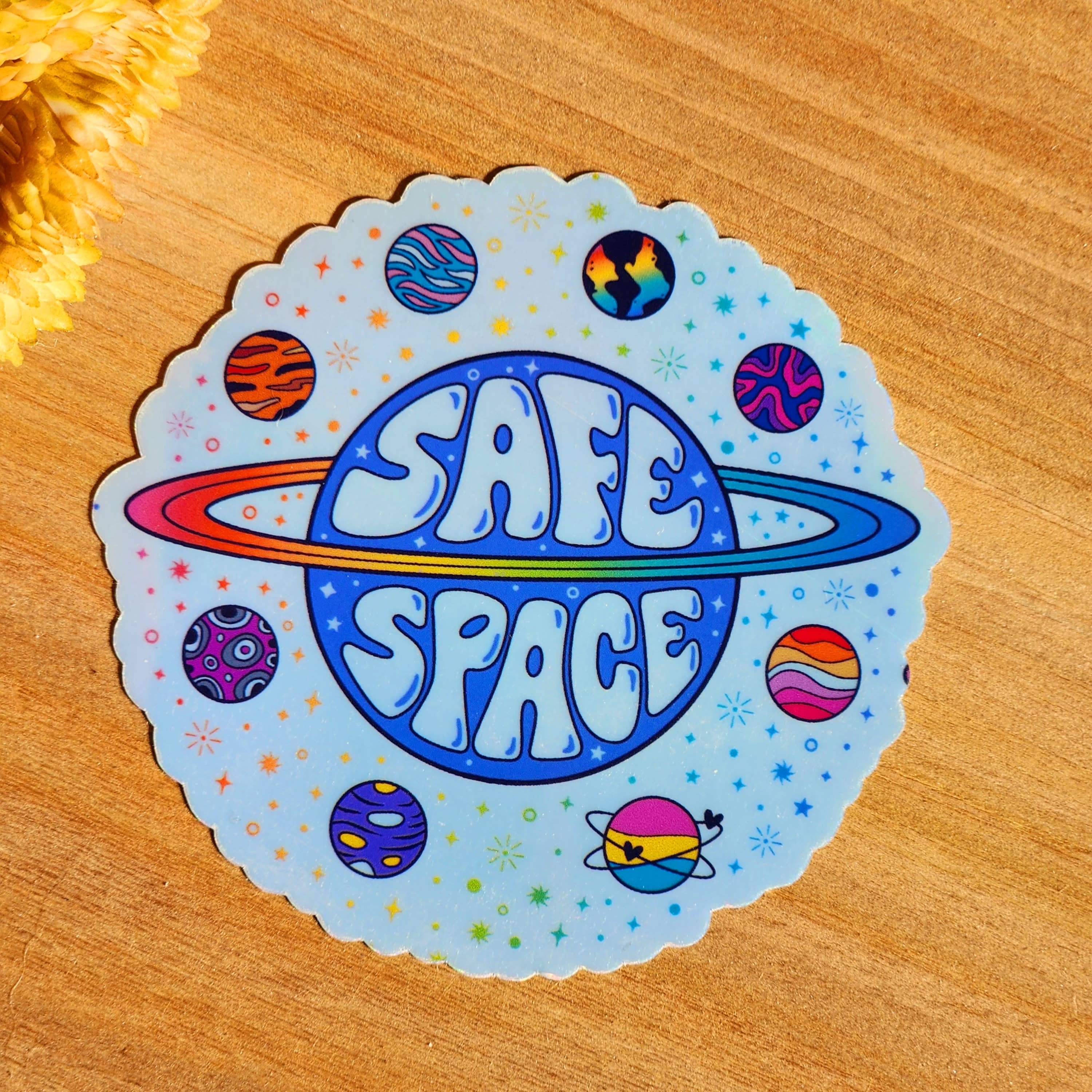 Safe space lgbtq sticker pride ally month hydroflask journal - Image 3