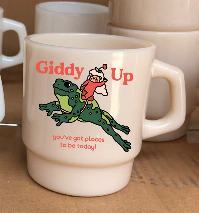 "Giddy Up" Vintage Diner Mug - Image 2