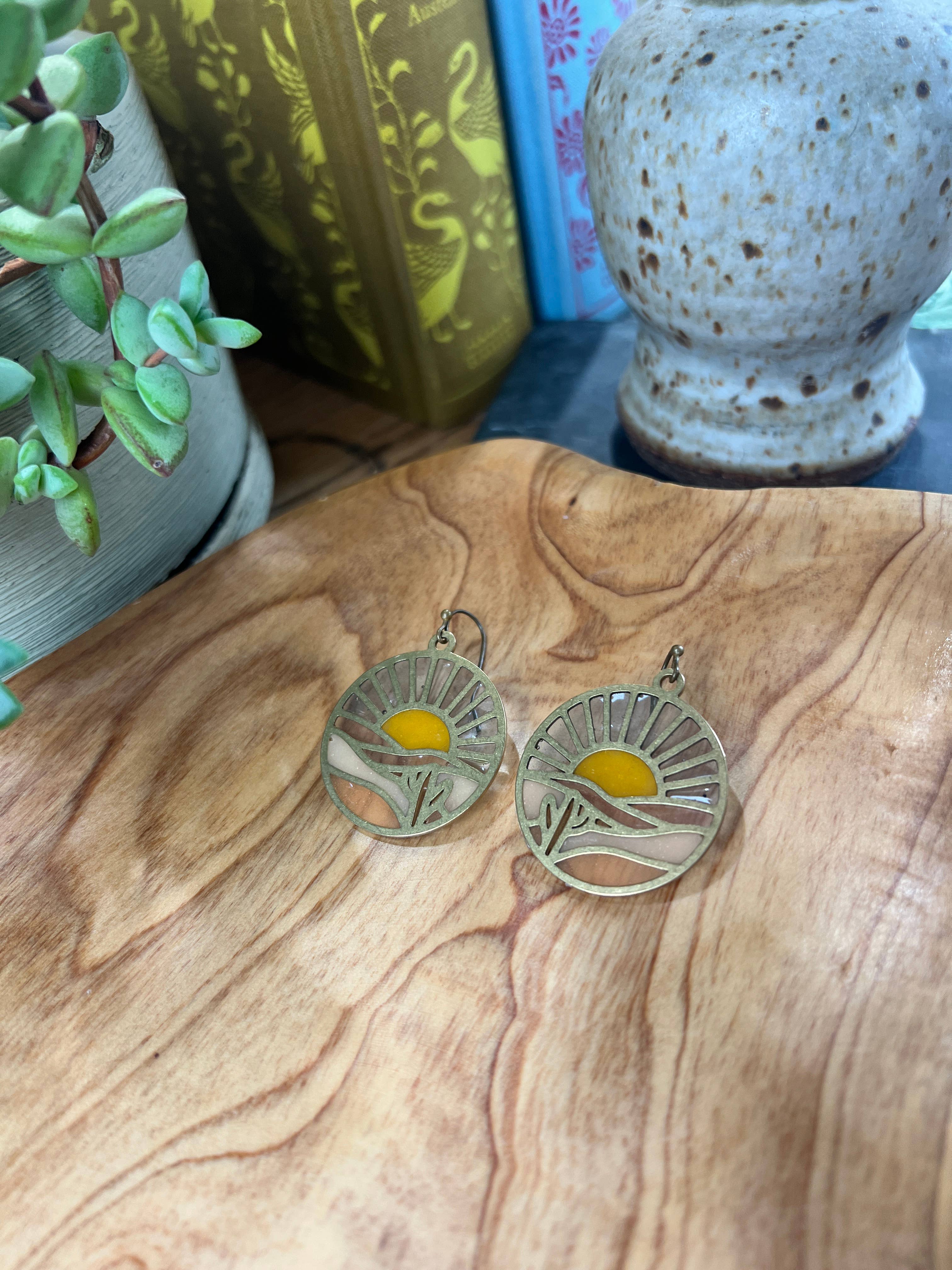 Wild & Scenic // Stained Glass Resin Earrings - Image 3